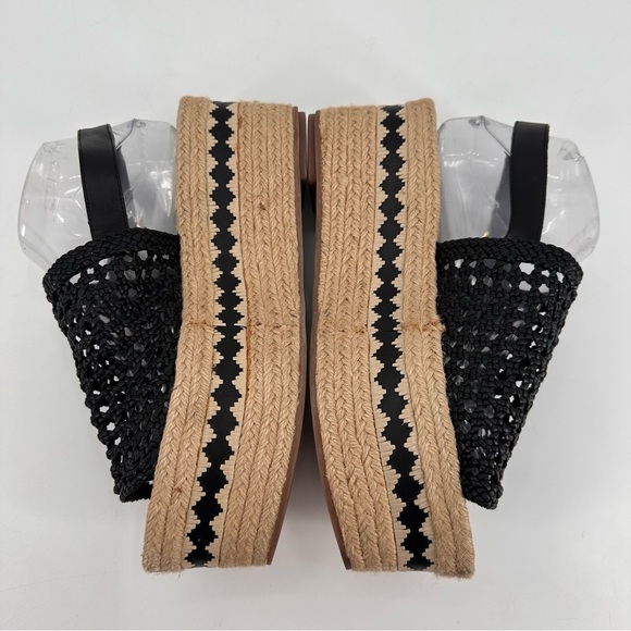 Tory Burch Dandy Chunky Platform Woven Espadrilles Sandals Size 11 - Picture 3 of 6